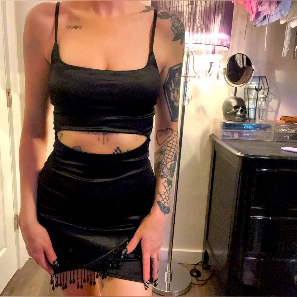 Black Windsor party dress